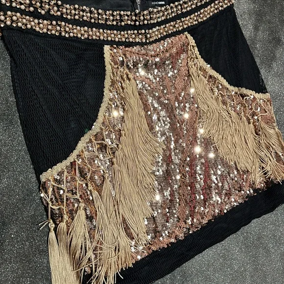 Fashion Nova STUNNING fringe, top and skirt - Picture 3 of 9